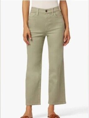 JOE'S Jeans Gloss Green High-Rise Wide Leg Jean